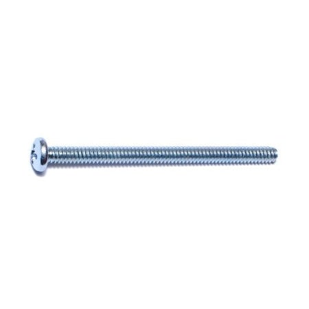 Midwest Fastener #6-32 x 2 in Phillips Pan Machine Screw, Zinc Plated Steel, 100 PK 07322